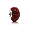 Liga de liga solta j￳ias j￳ias europeias l￢mpadas artesanais vidro 5 cores murano charm fit pandora pulseiras acess￳rios de pulseiras gota entrega de gota 2