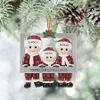 Familj Juldekoration Julgran Pendants Hängande Ornaments DIY Santa Claus Gift Greeting Card Heminredning