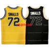 Biggie Smalls #72 Badboy Basketbol Forması Erkekler Tüm Dikişli Siyah Sarı Boyut S-XXL Gömlek