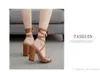 Новые шнурки сандалии лето 11,5 см коренастый каблук кроссвязанный сексуальный банкетный женская обувь размером 35-40