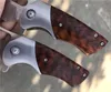 High End Flipper Folding Blade Knife DC53 Satin Tanto Point Blade Snake Wood Stainless Steel Handle Ball Bearing Fast Open EDC Po8341449