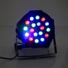 تصميم جديد 24W 18-RGB LED السيارات / التحكم الصوتي DMX512 عالية الجودة مصغرة مصباح الصمام المرحلة مصباح (AC 100-240V) أسود * 10 تتحرك أضواء الرأس