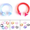50pcs Plastic Cone Circular Barbell Nostril Nose Ring Piercing Horseshoe Rings Nose Lip Eyebrow Ear Piercings Sexy Body Jewelry Q jllNMR