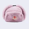 Crachá soviético Ushanka Russian Mulheres Chapéus de inverno Faux Rabbit Fur Exército Militar Bomber Hat Cossack Trapper Earflap Snow Ski Cap 24089792