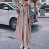 [씨 티] 여성용 코트 옷깃 칼라가 긴 길이의 인과 야생 가을 패션 의류 AM792 201211