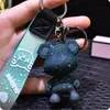 Cartoon Bunte Chameleon Bär Frauen Männer Schlüsselanhänger/Telefon/Tasche Anhänger Auto Ornament Charms Kinder Paar Geburtstag Geschenk Spielzeug