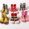 Baby Boy Girl Socks Anti-Slip Rainbow Maldlers First Walker Marka Cartoon Buty Skarpety z miękką gumą podeszwy na zewnątrz Skarpety obuwnicze LJ201104