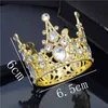 Ganze kleine Metallkrone für Jungen Mädchen Baby Geburtstag Abschlussball Tiaras Perlen Haarschmuck Baby Kuchen Ornamente Kopf Accessoires8093895