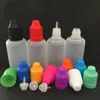 Bouteille d'huile à aiguille vide PE de 60ml, flacon compte-gouttes en plastique pour jus et liquide, LDPE avec capuchon à l'épreuve des enfants