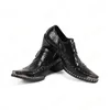 Talons hauts nouvelles chaussures habillées pour hommes en cuir authentique pour l'homme