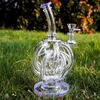 Unik 12 Recycler Tube Water Glass Bong Vortex Recycler Oil Dab Rigs Super Cyclone Percolator 14mm Kvinna Joint Water Pipes XL-137