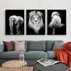 Canvas Painting Animal Wall Art Lion Elephant Deer Zebra Posters and Prints Wall Pictures for Living Room Decoration Home Decor7403715