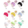 Kinder passen reversible Satin Motorhaube Haartuelle Doppelschicht Schlaf Night Cap Girl Nacht Turban Kind Solid Color Headbewegung Süßes Hut