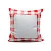 Grille de sublimation Taie d'oreiller Blanc blanc Oreiller Coussin Couvre Polyester transfert de chaleur Taie d'oreiller carrée pour banc canapé expédition rapide