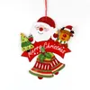 Boże Narodzenie Drzwi Dekoracji Papieru Santa Wieniec Drop Ornament Do Drzwi Okna Dekoracji Wesoło Xmas Papier Wiszący Więzę