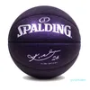 Spalding 24K Black Mamba Merch Edición conmemorativa pelota de baloncesto PU serpentina resistente al desgaste tamaño 7 Perla púrpura