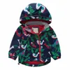 LILIGIRL Cerniera obliqua Baby Kids Giacca Fodera in pile Ragazze Giacche Stelle Ragazzi con cappuccio Cappotto Autunno Trench Bambini Giacca a vento LJ201007