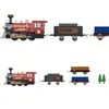 Christmas Electric Train Toys Children's Electric Railway Track Train Set Racing Road Transportation Building Toys For Xmas Gift LJ200930