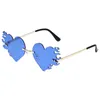 Frameless special-shaped Sunglasses personality flying sunglasses Fashion ball party funny glasses