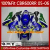 Injection mold Fairings For HONDA CBR 600RR 600F5 600CC 2005-2006 Graffiti blue Body 72No.23 CBR600 CBR 600 CC F5 RR F 5 2005 2006 CBR600F5 CBR600RR 05 06 OEM Bodywork