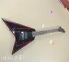 2022 Article black and white V ALEXI dovetail electric guitar - SCYTHE purple guitar