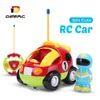 Helig sten RC-bil med musikljus Cartoon Race Electric Radio Fjärrkontroll Billeksaker för Baby Boy Toddlers Barn Barn 201203