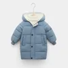 Daunenmantel Kinder Winter Teenager Baby Jungen Mädchen Baumwolle gefütterte Parka s verdicken warme lange Jacken Kleinkind Kinder Oberbekleidung 220826