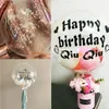 10 adet kişiselleştirilmiş özelleştirme çıkartmaları 18 24inch Bubble Balon Sevgililer Günü Bebek Duş Doğum Günü Partisi Düğün Dekoru Y201006