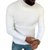 Hommes chandails mode hiver col haut épais chaud pull hommes col roulé marque hommes Slim Fit pull tricots mâle Double col