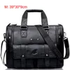 Men Leather Black koffer zakelijk handtas messenger tassen mannelijke vintage schoudertas heren grote laptop reizen verkopen1