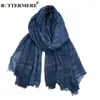 BUTTERMERE Men Scarves Autumn Winter Cotton Linen Scarf Men Khaki Black Navy Pink Khaki Warm Long Fashion Brand Mens Scarfs 201026