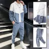 Autumn Sports Suit Men jacka och byxor Två stycken Set Casual Running Mens Outfit Fashion Men's Joggers 6xl 220215