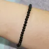 MG0010 Hele 4 mm A Grade Zwarte Toermalijn Armband Mini Edelsteen Zwarte Armband Vrouwen Energie Bescherming Jewelry311B