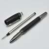 Hohe Qualität Schwarz / Grau Kugelschreiber / Roller Kugelschreiber mit Kristallkopf Büro Schreibwaren Promotion Ball Stifte für Geschäftsgeschenk