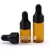 20 stuk/lot 2 ml 3 ml 5 ml bruine kleur Essentiële olievloedingen draagbare barnsteenglas druppelaar fles lege cosmetische containers