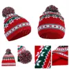 Cappello natalizio Fiocco di neve Cappello lavorato a maglia natalizio Decorazione natalizia Cappello natalizio in lana per adulti e bambini DB139