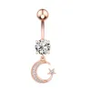 Crystal Rhinestone Navel Bar Bancle Buttle Button Button Rings Belly Piercing ювелирные изделия подарки для мужчин и женщин