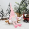 DHL New Christmas GHOME Ornament Decordaion z LED Light Dzianiny Długie nogi Forester Doll Choinki Wisiorek Dla osób starszych Brak twarzy