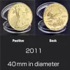Badge Dom Eagle non magnétique Gold Plated commémorative Coin American Statue Liberty Coins acceptables Small Grand Sizea19215O7779952