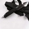 1Pcs High Quality Diver'knife Outdoor Survivial Straight knife 7Cr13Mov Black Titanium Coated Blade Rescue knives with Nylon Sheath