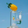 Unique Pineapple Fruits Shape Glass Bongs Water Pipes Hookahs Dab 14mm Female Joint Recycler Percs Smoking Bong Bowl Wax Oil Rig Showerhead Perc