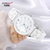 Luxury White Ceramic Water Resistant Classic Easy Read Sport Wrist Watch Top Quality Lady watch 201119