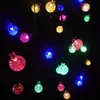 LED Fairy Lights Crystal Ball Garland Solar Garden String Lights Ampoules imperméables extérieures Twinkle Décoration de fête de Noël Y200903