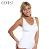 Gzxisi kvinnor trådlös cami tank topp smal kropp shaper bra väst camisole avtagbara kuddar bantar formkläder midja tränare korsett 20124113946