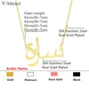 V Attrahera islamiska smycken anpassade arabiska namn halsband kvinnor män personlig bijoux ros guld silver collier brudtären gåva 201105362892