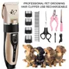 Professionell husdjurshår Hårtrimmer Clipper Animal Grooming Clippers Cat Paw Claw Nail Cutter Machine Shaver Electric Scissor237y