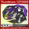 OEM Ciało dla Yamaha YZF1000R Thunderace YZF 1000R 1000 R 96-07 Bodywork 87NO.152 ZF-1000R 96 97 98 99 00 01 YZF1000-R BLK Purple 02 03 04 05 06 07 1996 2007 Zestaw wróżbiarski