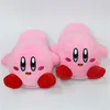 28cm Kirby Plush Toy Kirby Indoor Slipper Winter Warm Shoes at Home for Adults Y201026