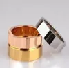 Com caixa de 4 mm de 4 mm de titânio unhas de aço de fenda anel de amor e mulheres jóias de ouro rosa para amantes anéis de casal de presente tamanho 5-1316j