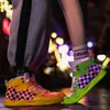 Unclejery fiber optiska skor stora pojkar tjejer och vuxen usb uppladdningsbar glödande sneakers party cool street 220115